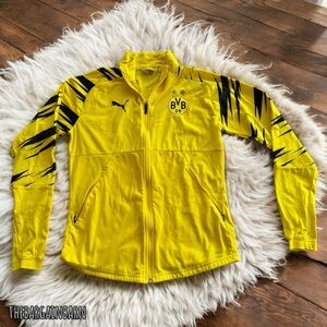 Puma BVB Borussia Dortmund Stadium Mens Yellow Zip-Up Jacket (Small)